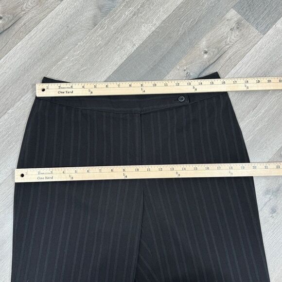 Style & Co Petite Pinstripe Straight Leg Dress Pants Black Grey 10P Mid Rise Y2K - Picture 8 of 11